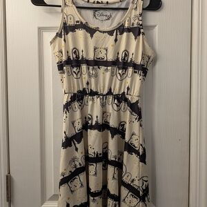 Disney Cream and Black Patterned Mini Dress
